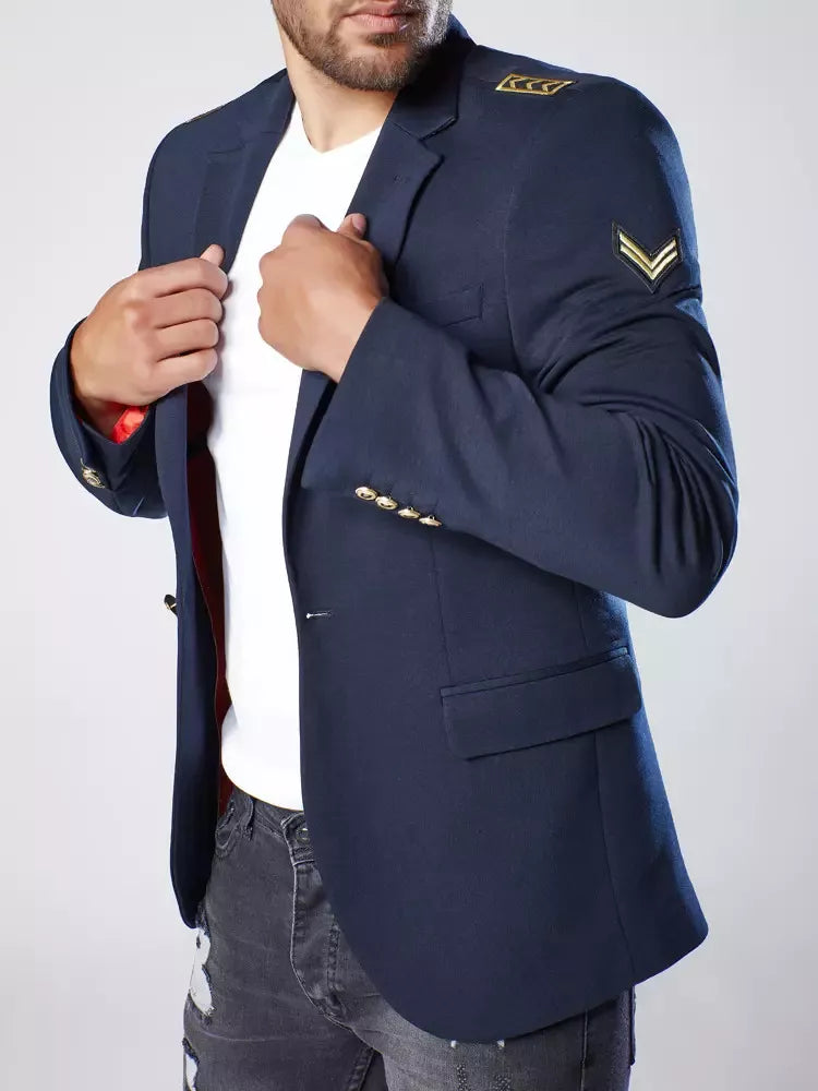 Vīriešu tumši zila pilota jaka