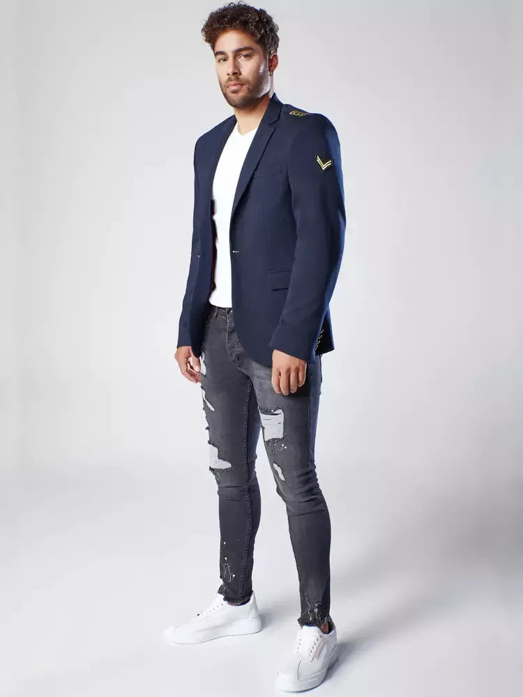 Vīriešu tumši zila pilota jaka