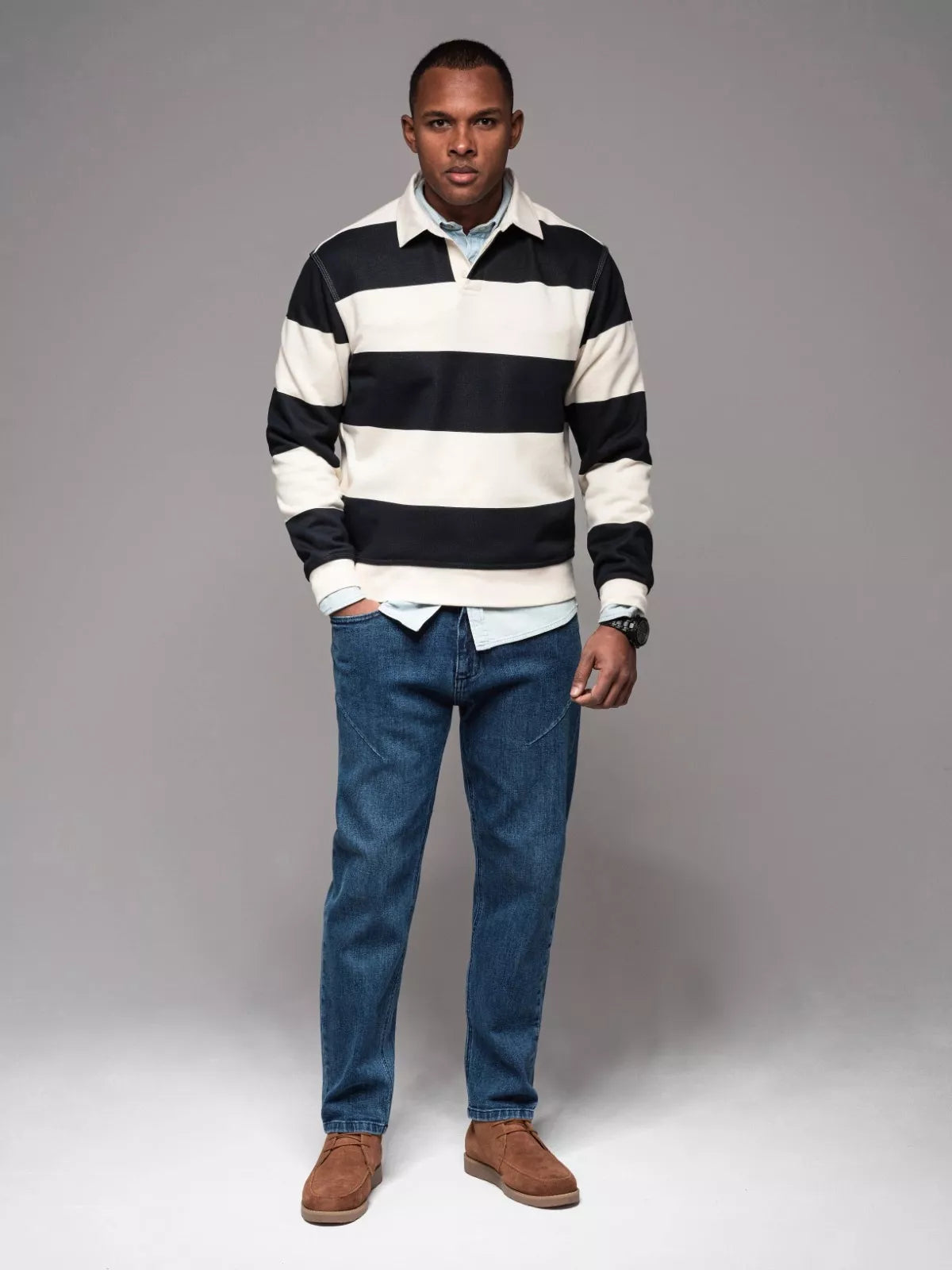 Vīriešu tumši zilas džinsa bikses Carl