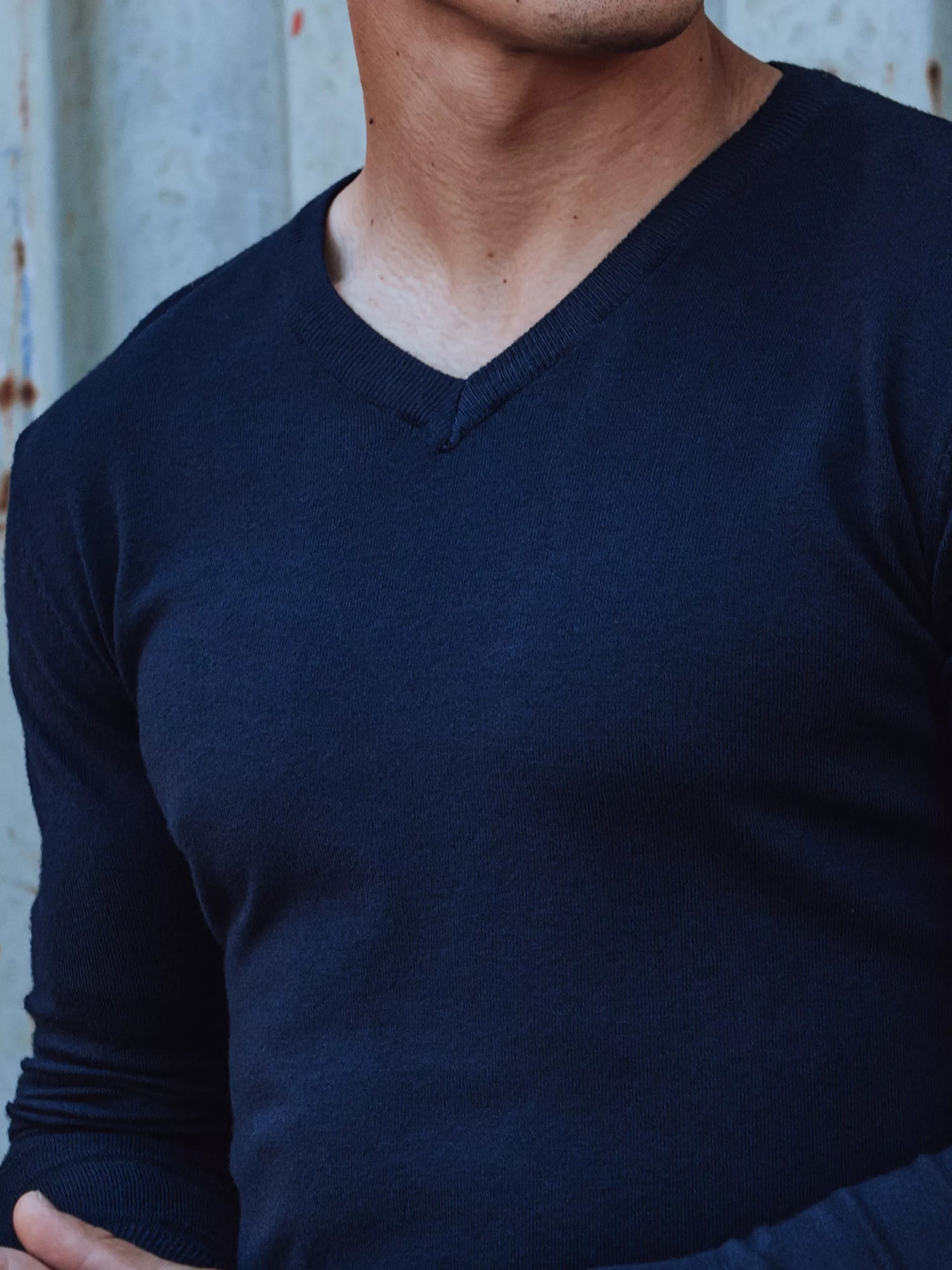 Tumši zils vīriešu džemperis Henri