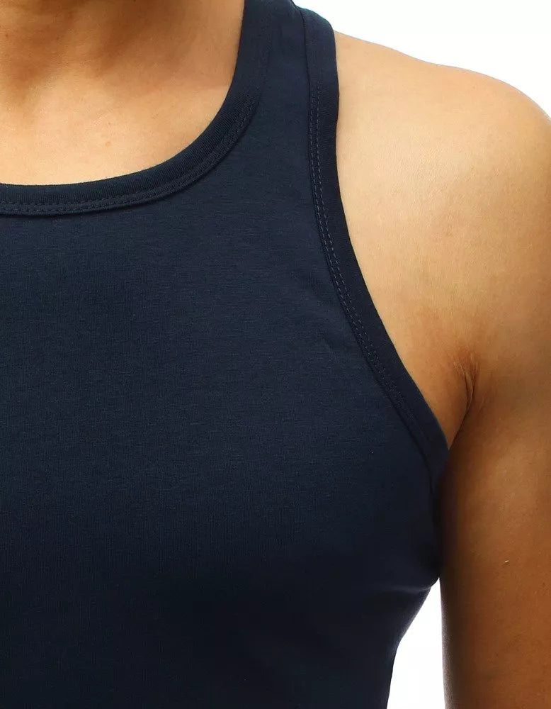 Vīriešu bezpiedurkņu tumši zils T-krekls Cardi