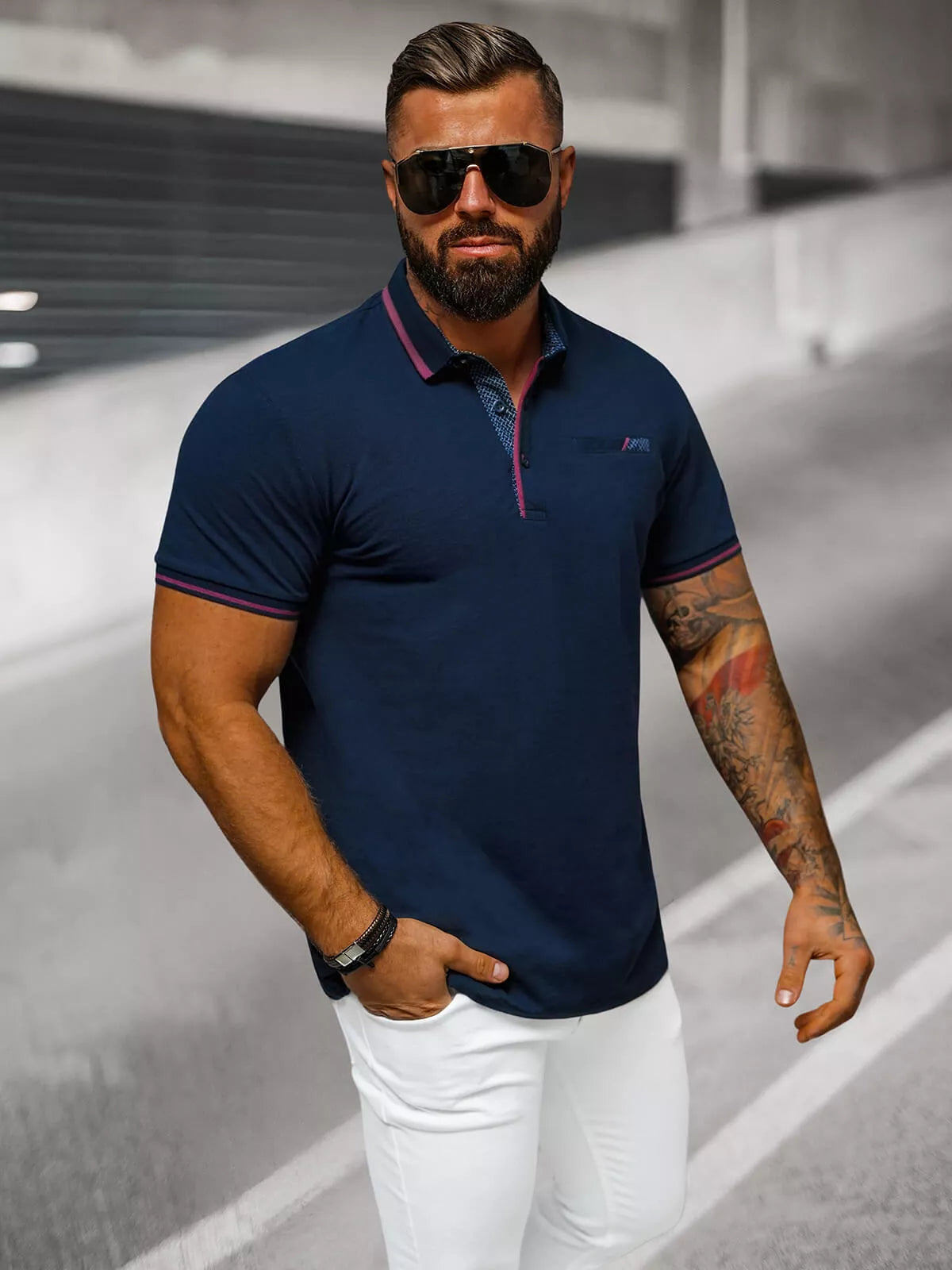 Vīriešu tumši zils polo krekls "Team"