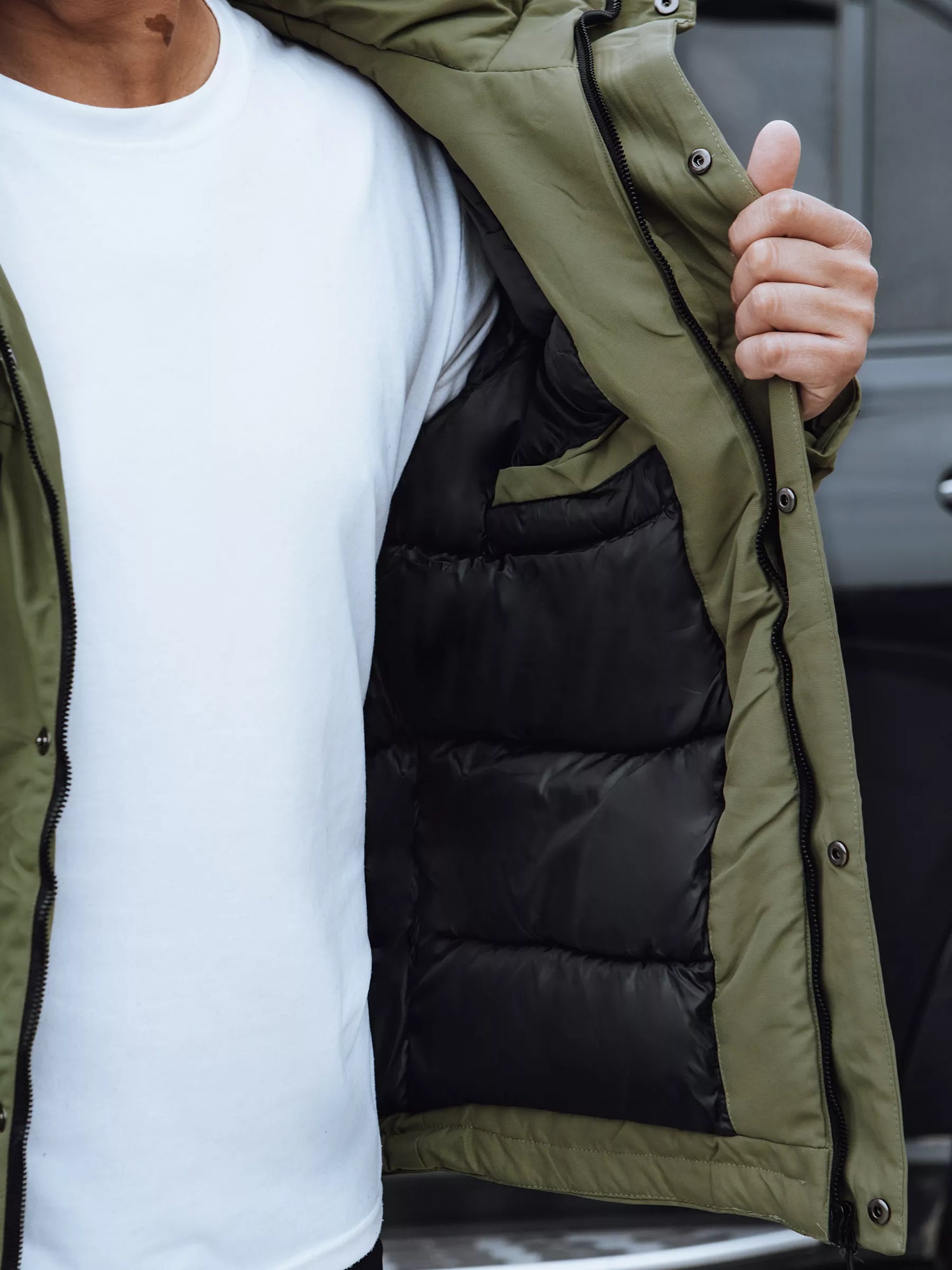 Vīriešu zaļa ziemas jaka Teo