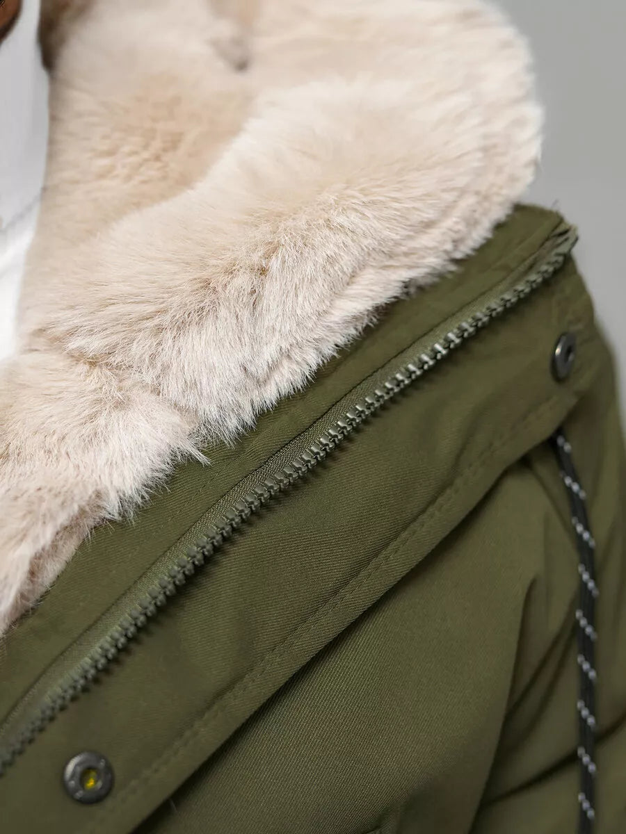 Vīriešu zaļa ziemas jaka zolo