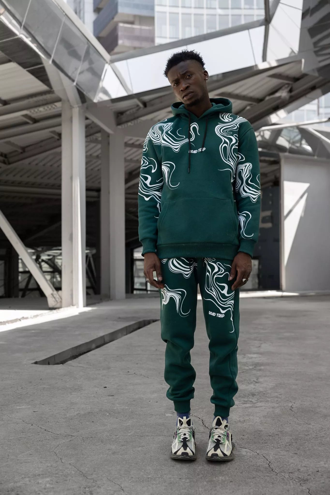 Vīriešu zaļš treniņtērps Road Trip