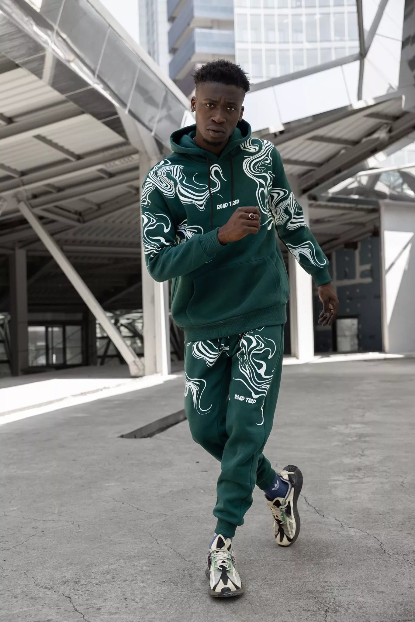 Vīriešu zaļš treniņtērps Road Trip