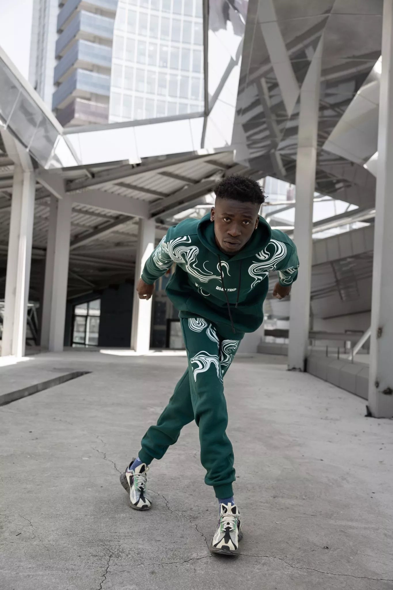 Vīriešu zaļš treniņtērps Road Trip