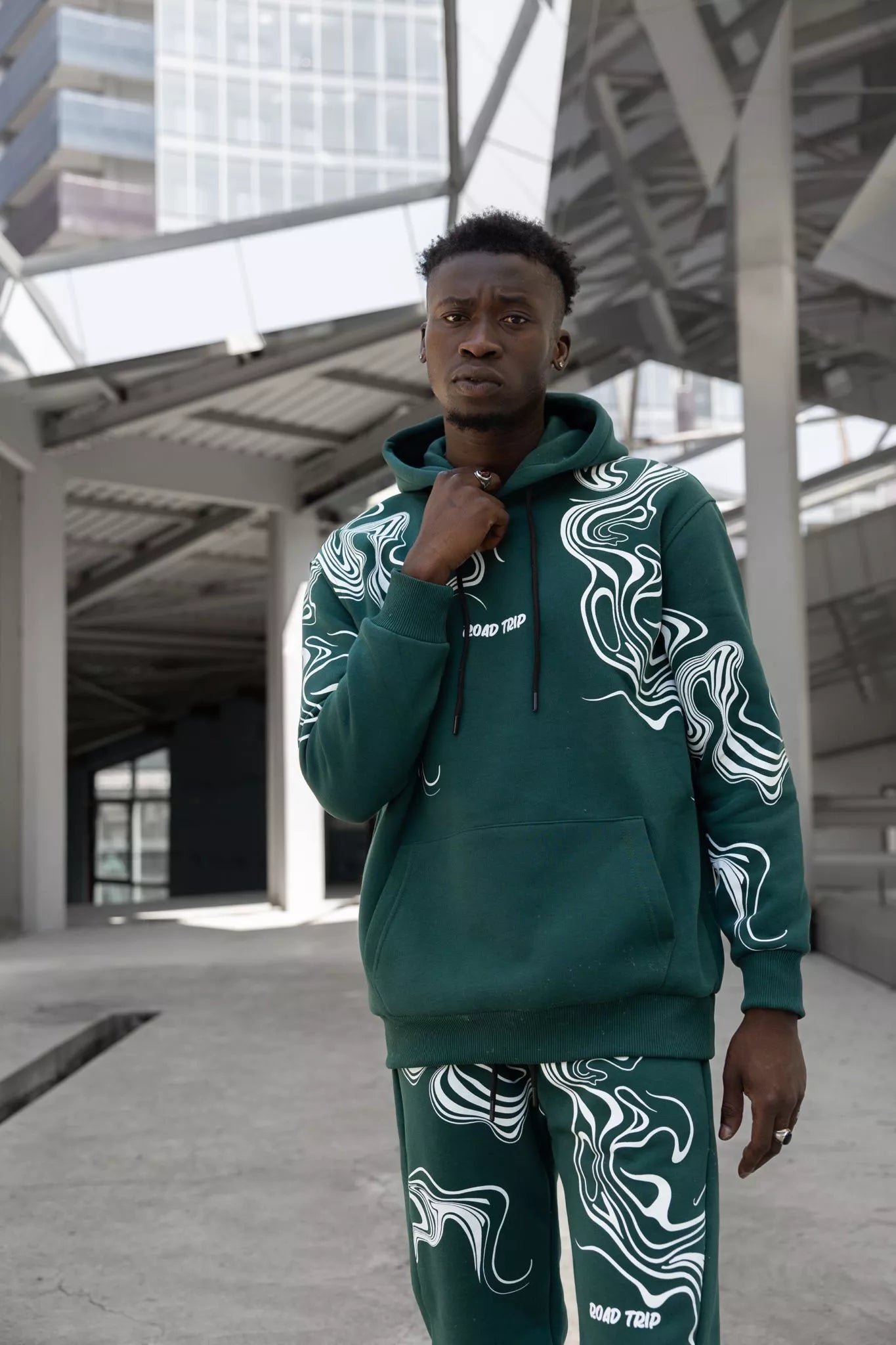 Vīriešu zaļš treniņtērps Road Trip