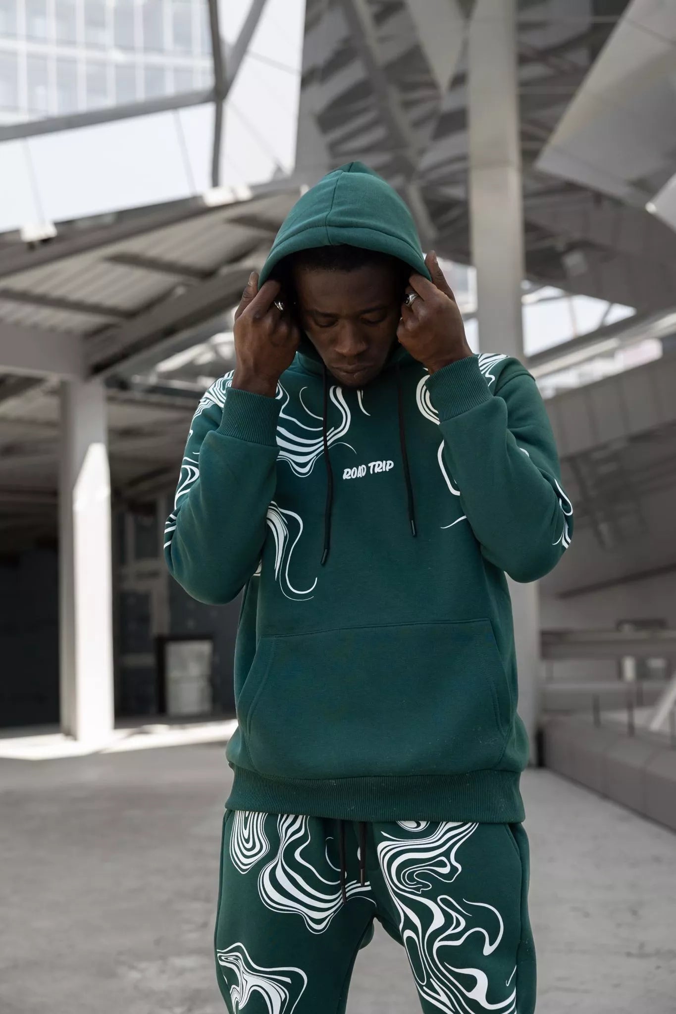 Vīriešu zaļš treniņtērps Road Trip