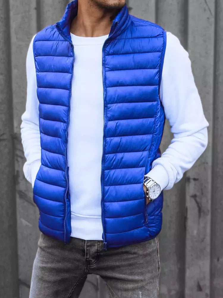 Vīriešu zila stepēta veste Mamor