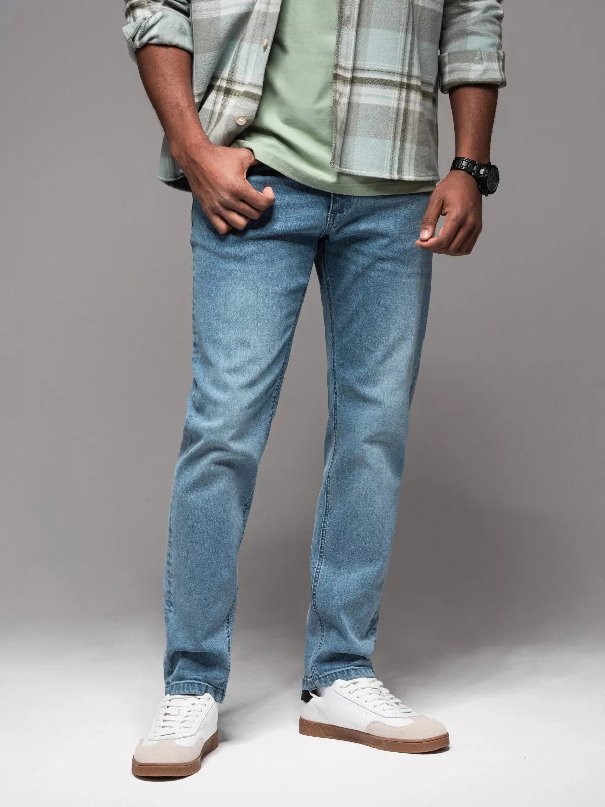 Vīriešu zilas džinsa bikses Joy