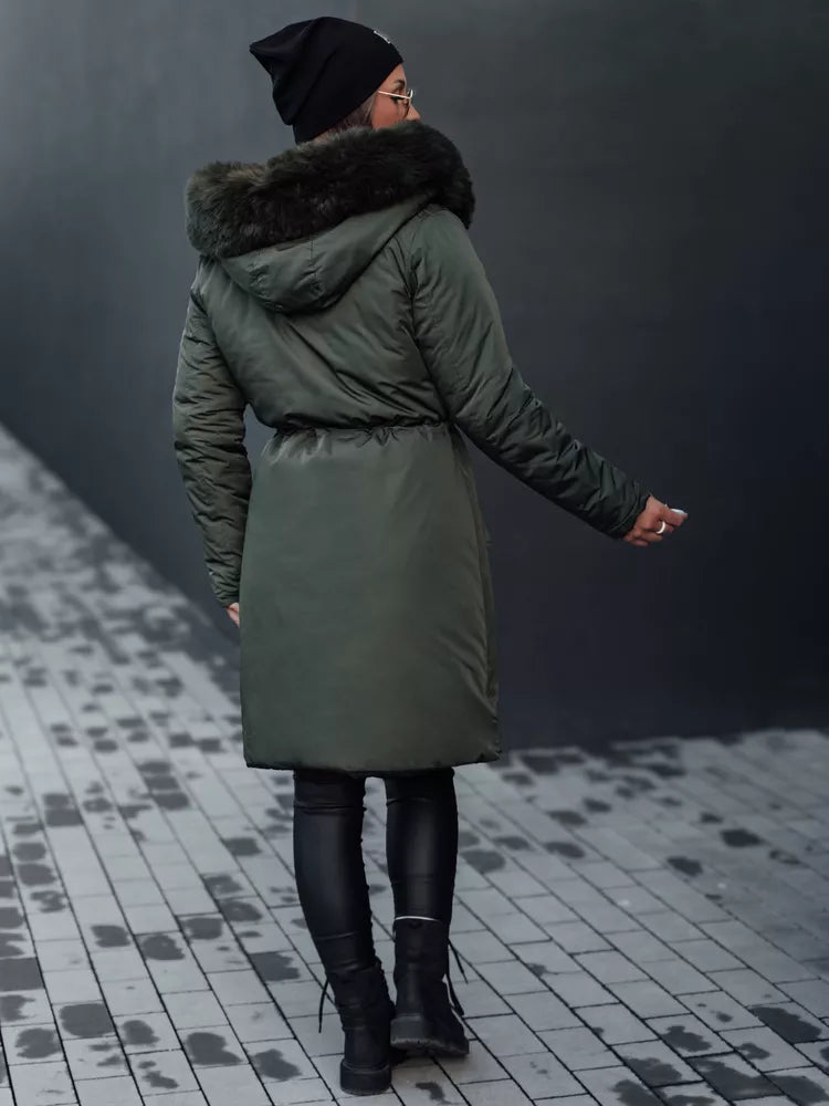 Zaļa sieviešu divpusēja jaka Adnel