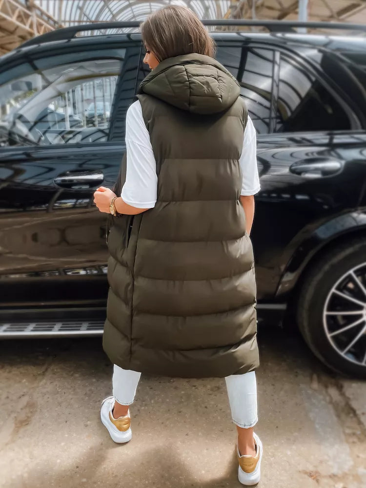 Zaļa sieviešu veste ar kapuci Luves