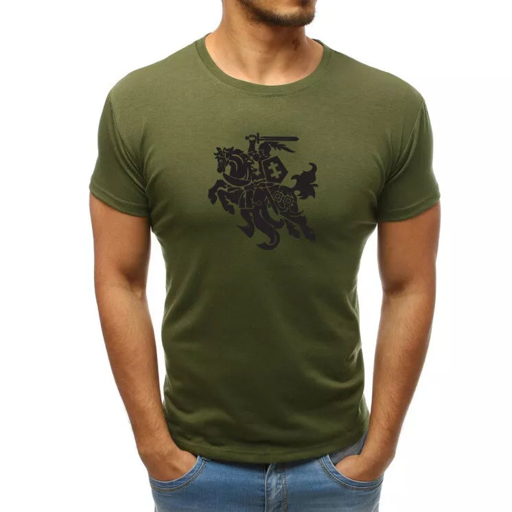 Haki krāsas vīriešu krekls VYTIS melns