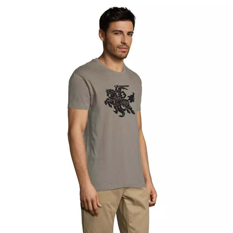 Gaiši haki krāsas vīriešu krekls VYTIS melns