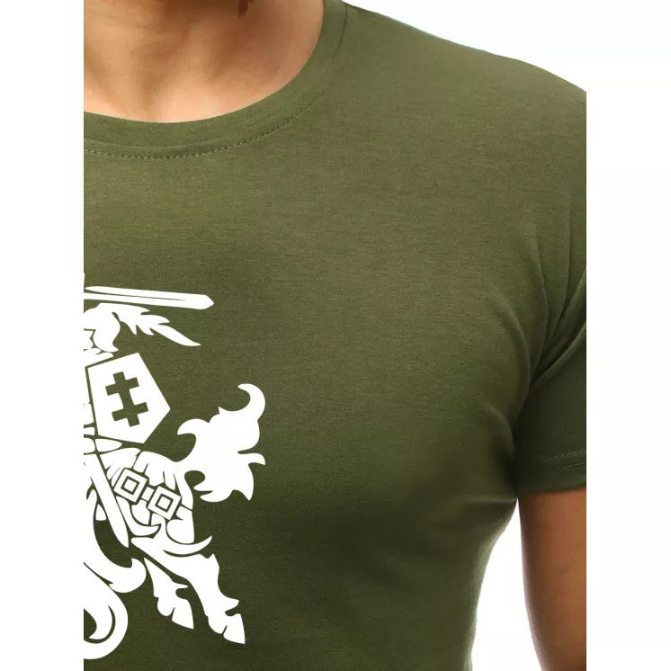 Haki krāsas vīriešu krekls VYTIS balts