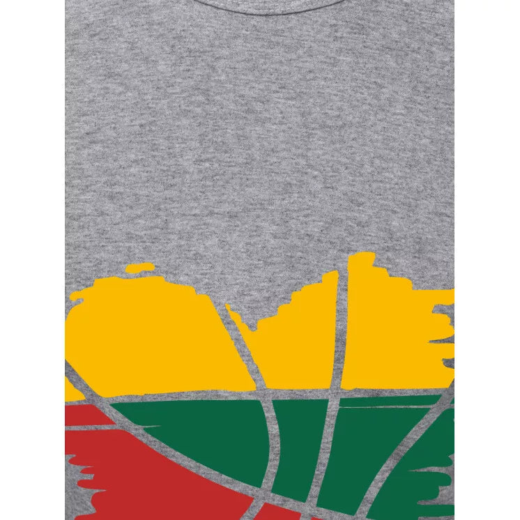 Pelēks vīriešu T-krekls ar uzrakstu "Sirds"