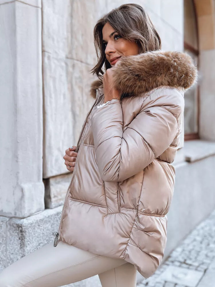 Sieviešu brūna jaka Sparkle