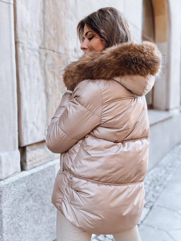 Sieviešu brūna jaka Sparkle