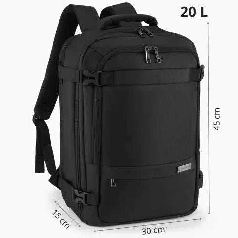 Melna ceļojumu mugursoma ar nodalījumu klēpjdatoram ZG898