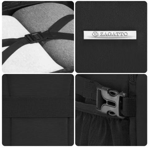 Melna ceļojumu mugursoma Lidmašīna