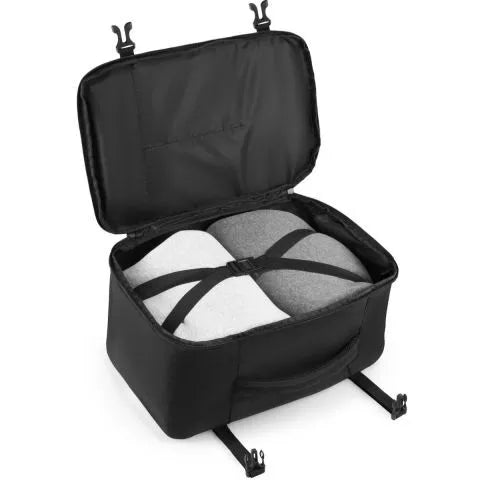 Melna ceļojumu mugursoma Lidmašīna