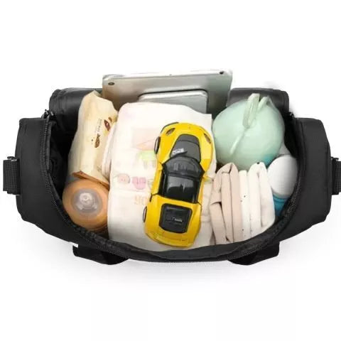 Melna bērnu ratiņu soma