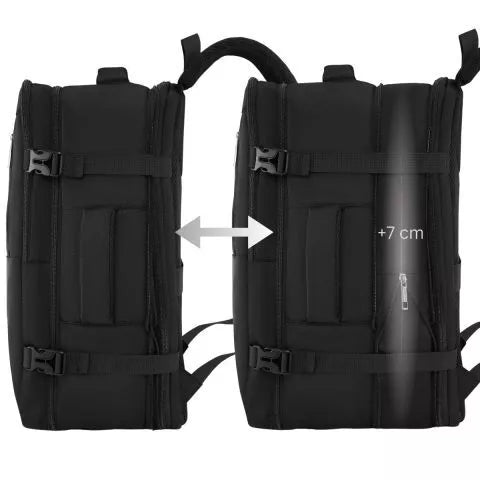 Melna tūristu ceļojumu mugursoma