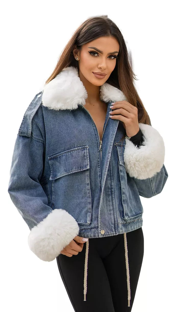 Zila džinsa jaka Alise