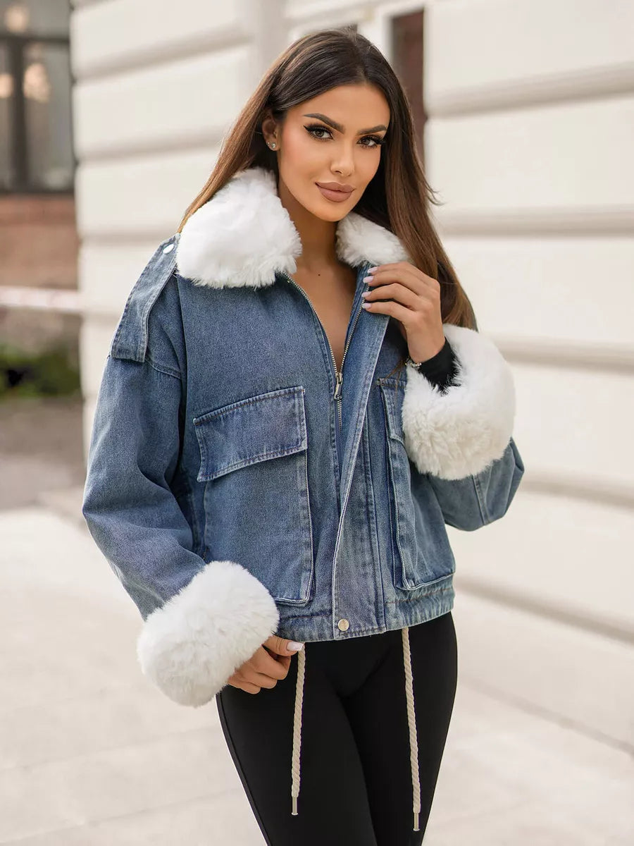 Zila džinsa jaka Alise