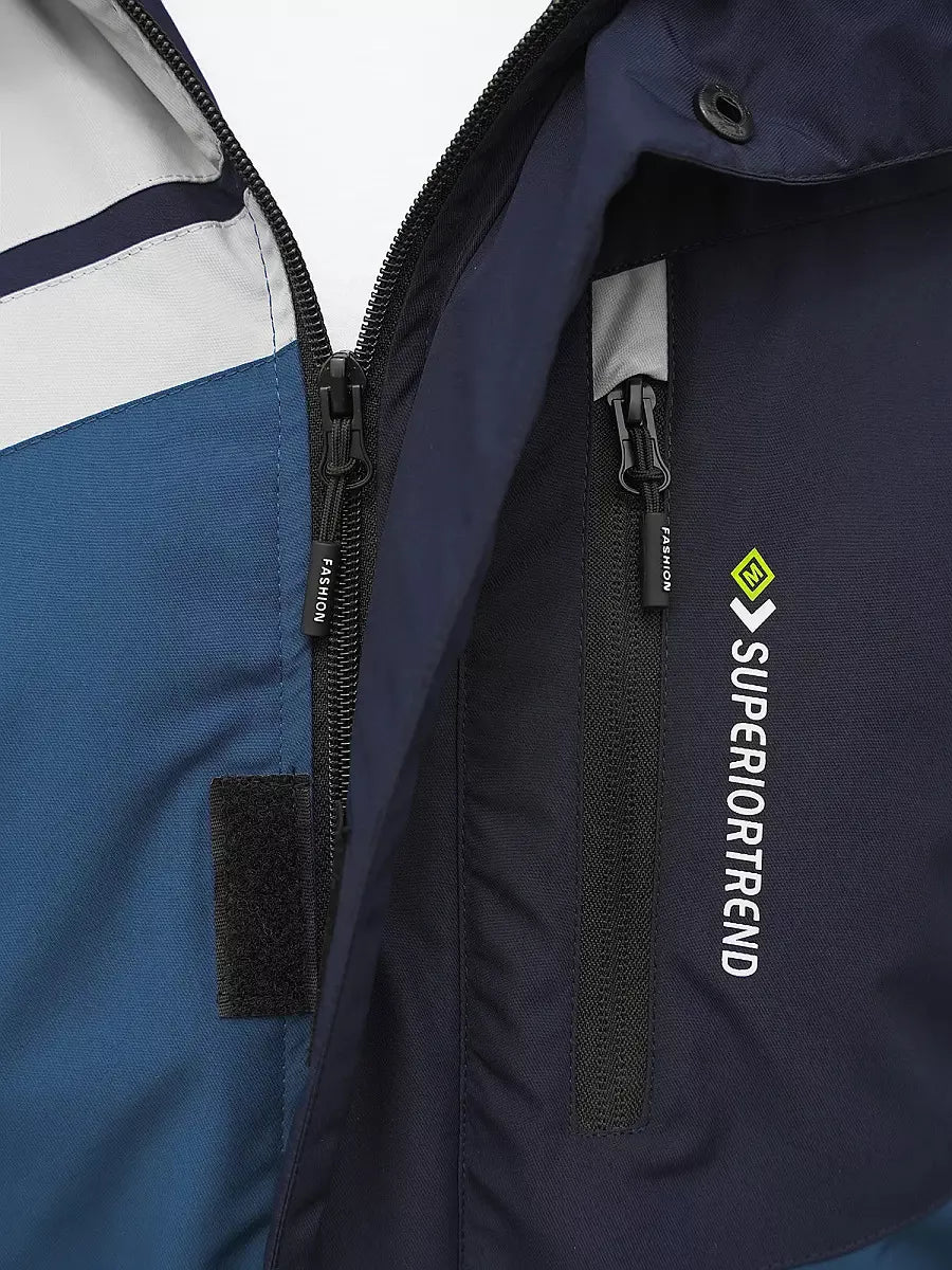 Zila - tumši zila jaka vīriešiem Trend