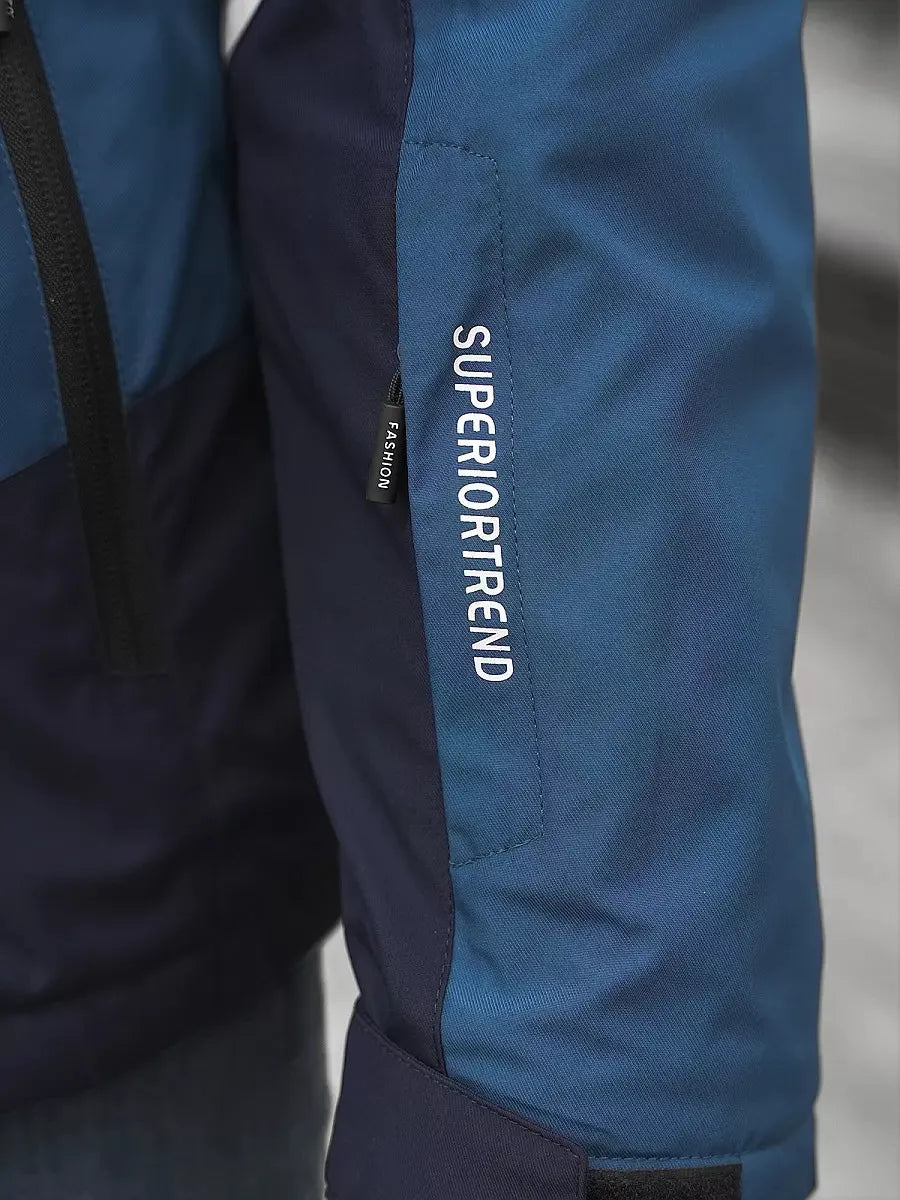 Zila - tumši zila jaka vīriešiem Trend