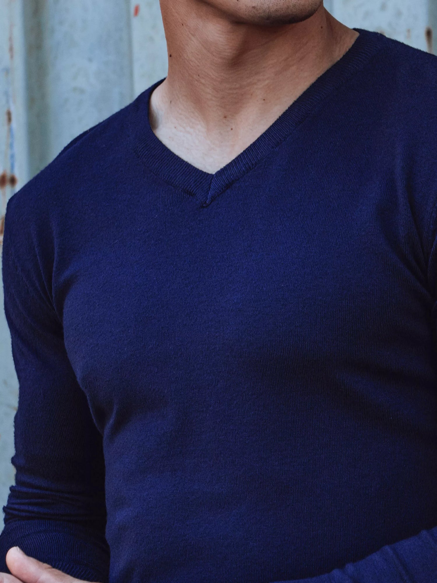 Zils vīriešu džemperis Henri