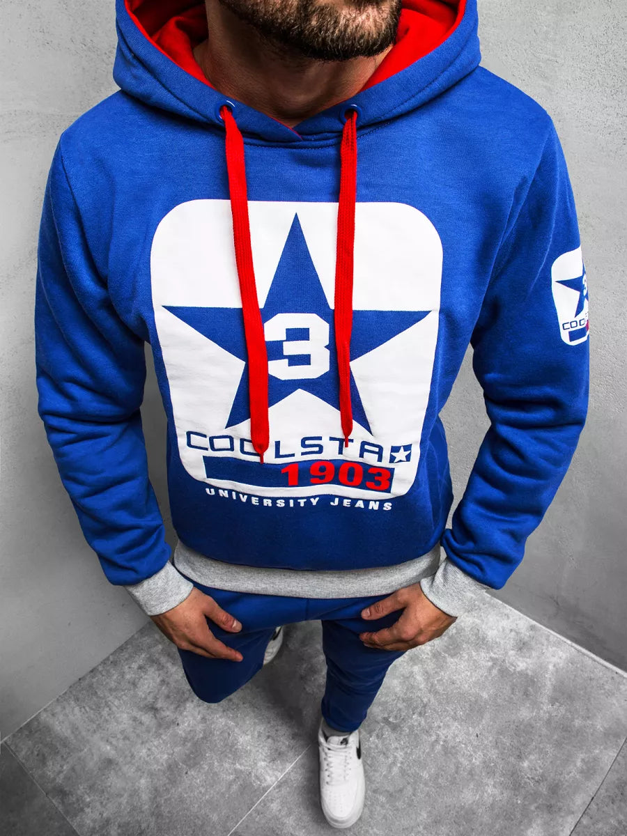 Zils vīriešu džemperis Stardust