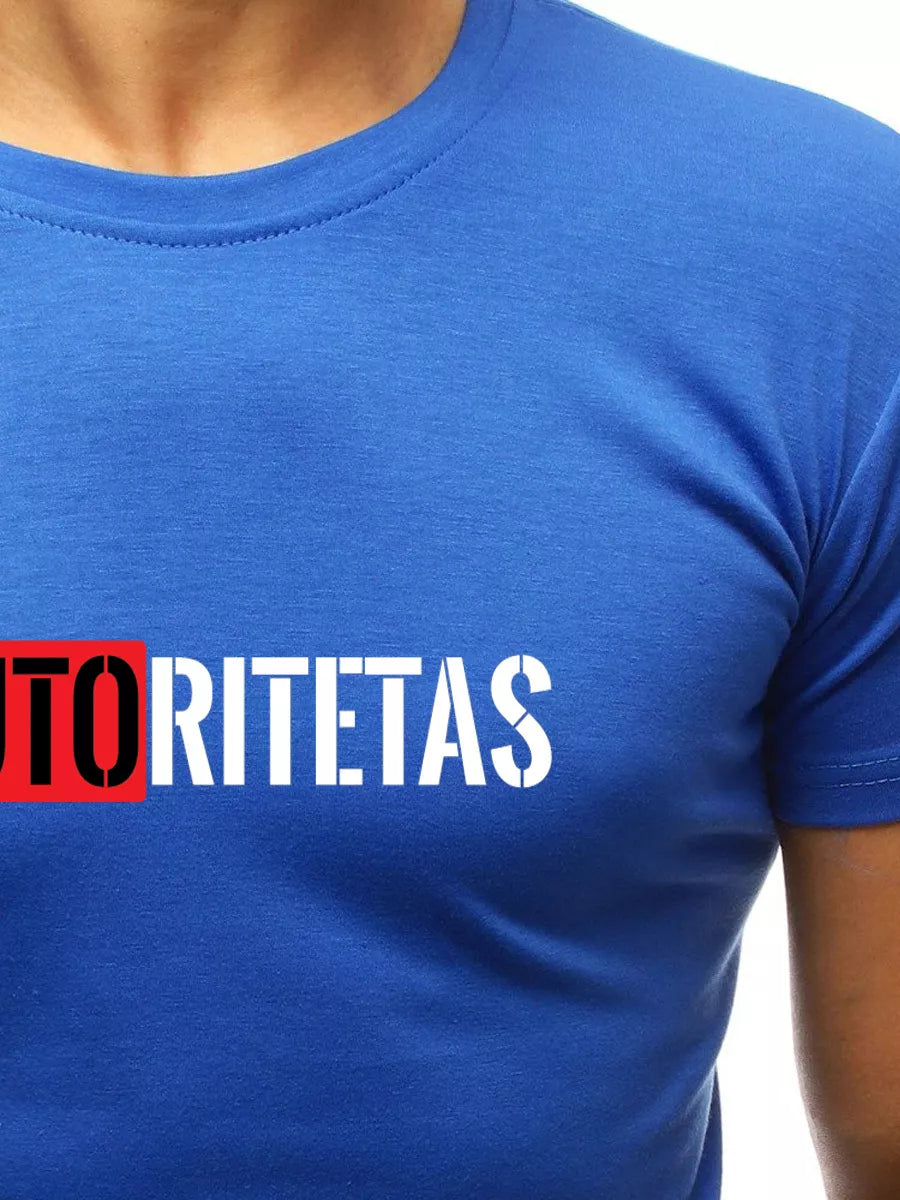 Zils vīriešu T-krekls Authority